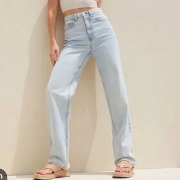 Pacsun 90's Boyfriend Jeans Light Indigo Wash Denim Classic Size 24 - Picture 1 of 8